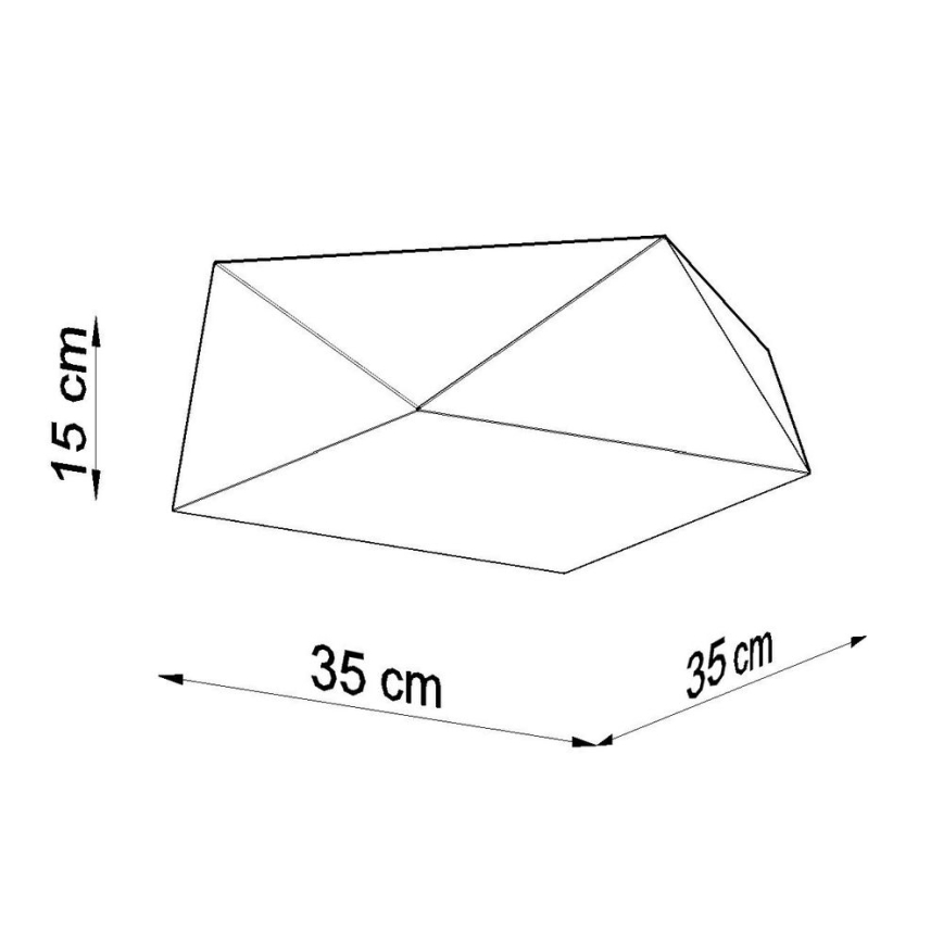 Plafonska svetiljka HEXA 2xE27/60W/230V crna
