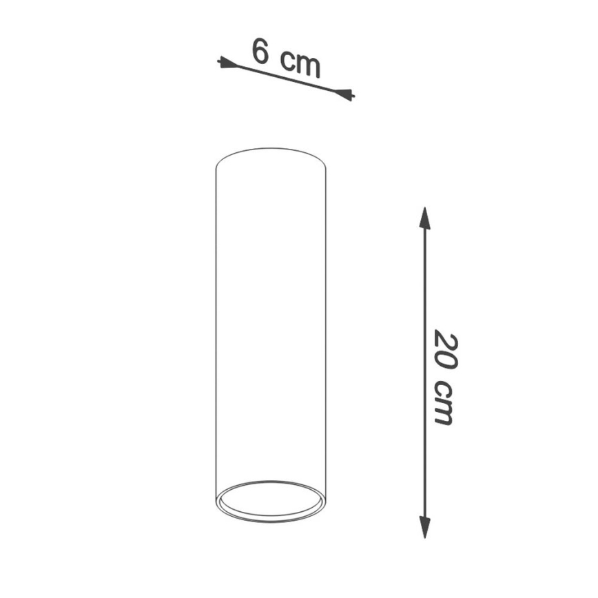 Spot svetiljka LAGOS 1xGU10/10W/230V 20 cm crna
