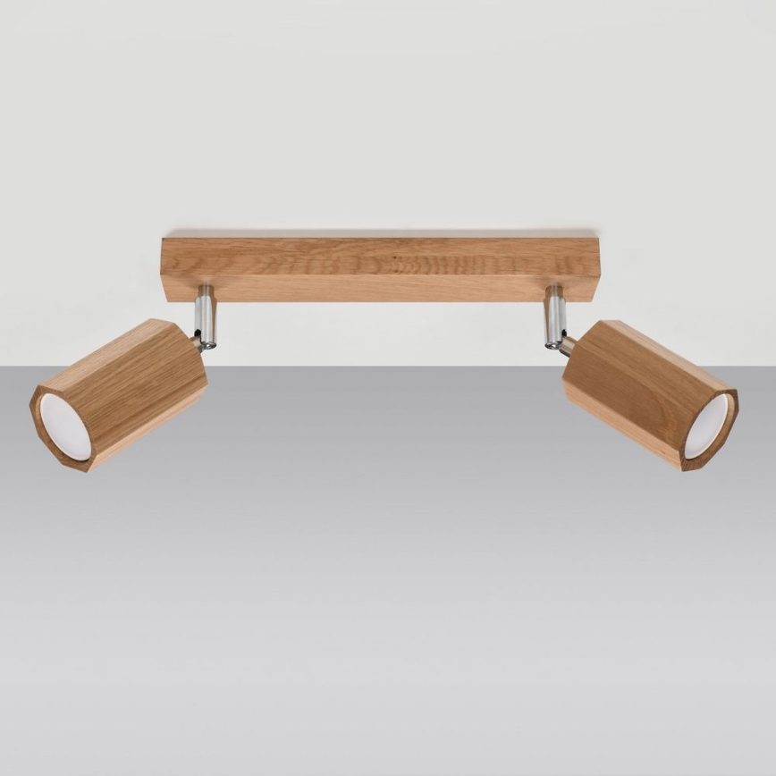 Spot svetiljka ZEKE 2xGU10/40W/230V hrast