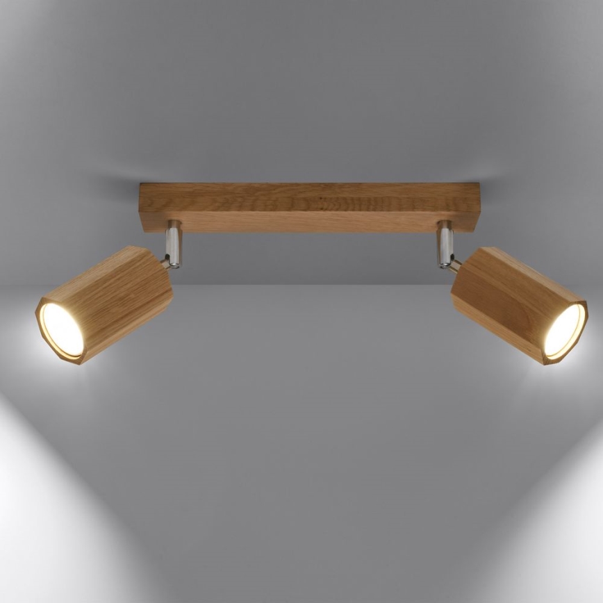 Spot svetiljka ZEKE 2xGU10/40W/230V hrast