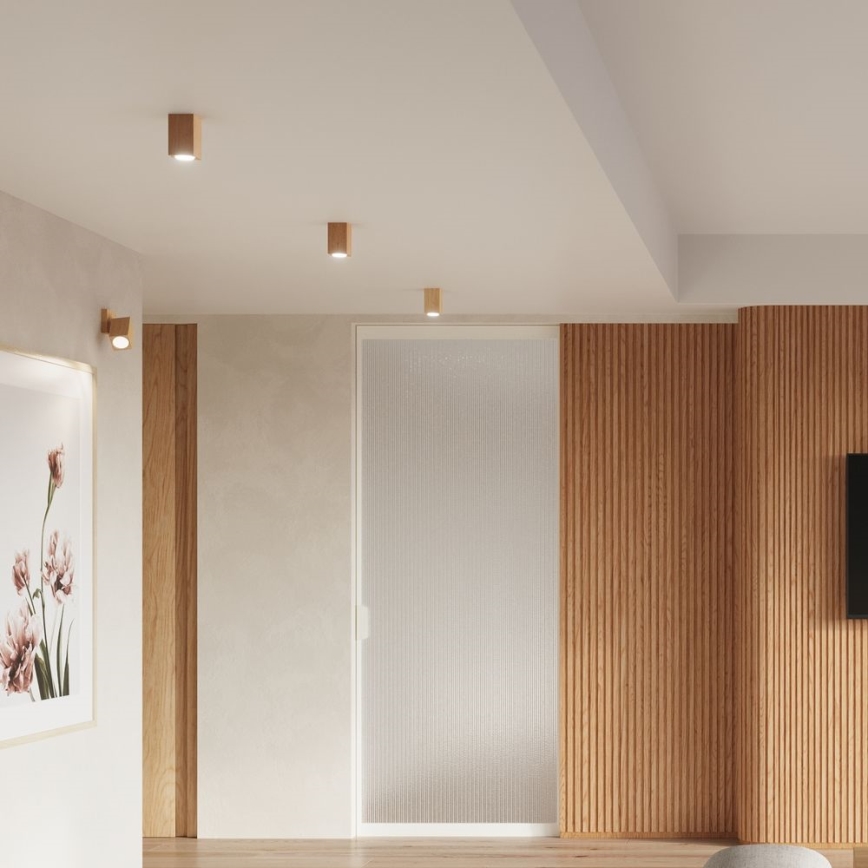 Spot svetiljka KEKE 1xGU10/40W/230V 10 cm hrast