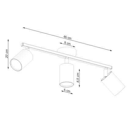 Spot svetiljka LEMMI 3xGU10/40W/230V bela
