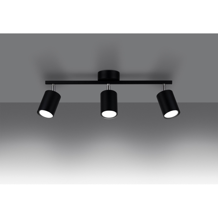 Spot svetiljka LEMMI 3xGU10/40W/230V crna