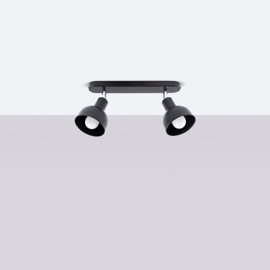 Reflektor ELBA 2xE27/15W/230V crni