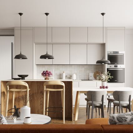 Luster na sajli GINA 1xE27/15W/230V Ø 38 cm crna
