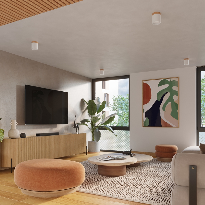 Stropna spot svetiljka RIF 1xGU10/10W/230V, prečnik 12 cm, bela