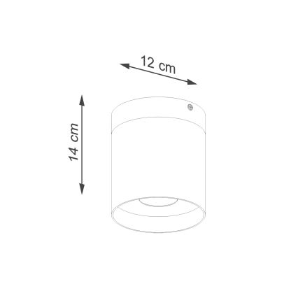 Stropna spot svetiljka RIF 1xGU10/10W/230V, prečnik 12 cm, bela