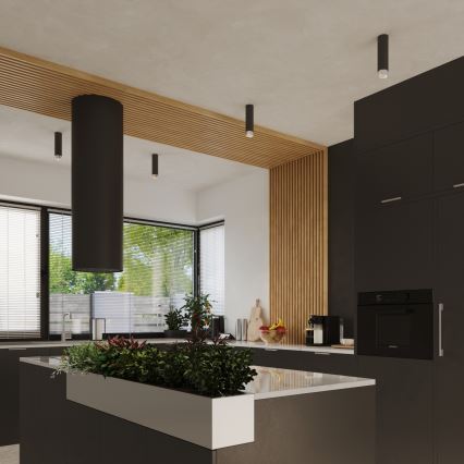 Spot svetiljka NERO 1xGU10/10W/230V 22,5 cm crna/sjajni hrom