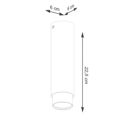 Spot svetiljka NERO 1xGU10/10W/230V 22,5 cm crna/sjajni hrom