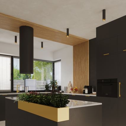 Spot svetiljka NERO 1xGU10/10W/230V 12,5 cm crna/zlatna