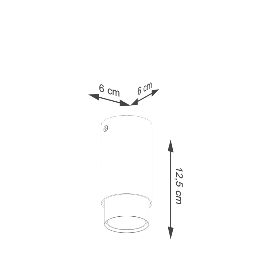 Spot svetiljka NERO 1xGU10/10W/230V 12,5 cm crna/zlatna
