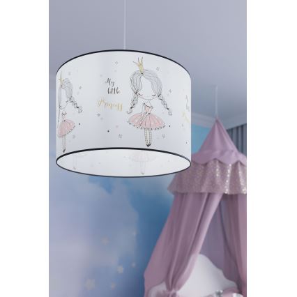 Dečiji luster na sajli PRINCESS 1xE27/15W/230V Ø 30 cm princeza
