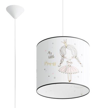 Dečiji luster na sajli PRINCESS 1xE27/15W/230V Ø 30 cm princeza