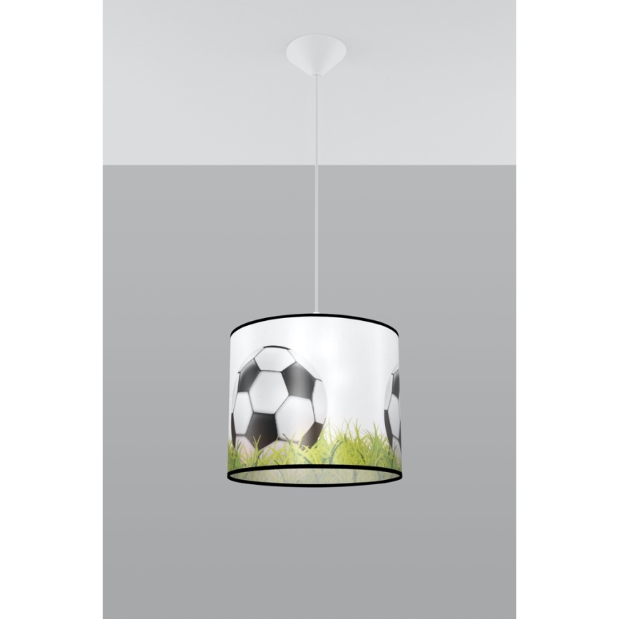 Dečiji luster na sajli FOOTBALL 1xE27/15W/230V prečnik 30 cm fudbal