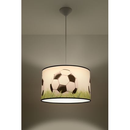 Dečiji luster na kablu FOOTBALL 1xE27/15W/230V Ø 40 cm fudbal
