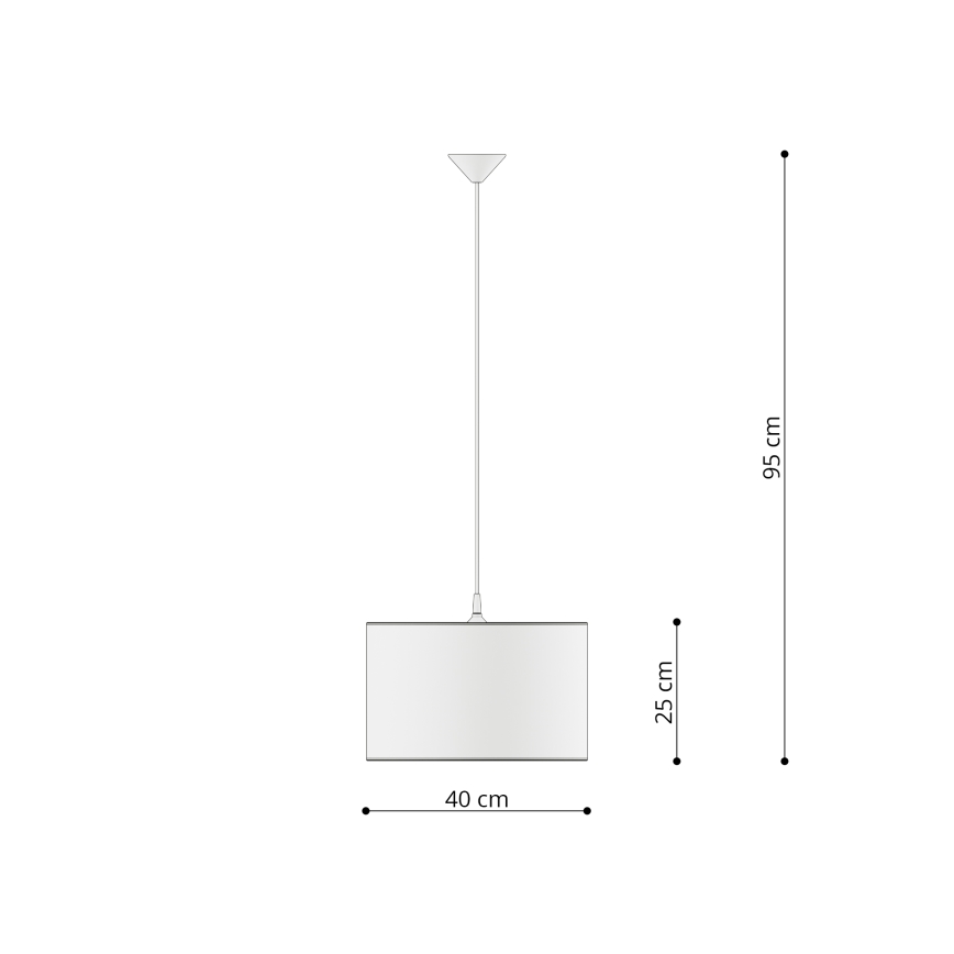 Dečiji luster na kablu FOOTBALL 1xE27/15W/230V Ø 40 cm fudbal
