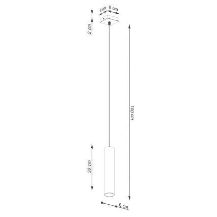 Luster na sajli LAGOS 1xGU10/10W/230V, zelene boje