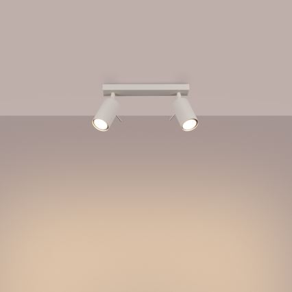 Spot svetlo RING 2xGU10/10W/230V krem