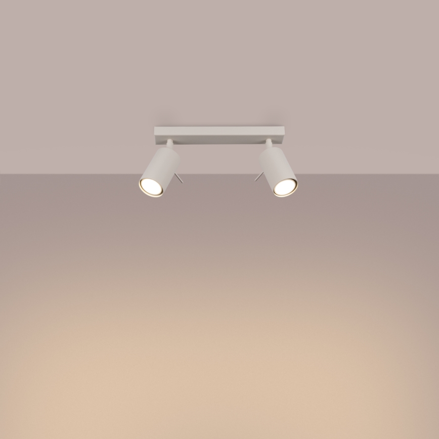 Spot svetlo RING 2xGU10/10W/230V krem