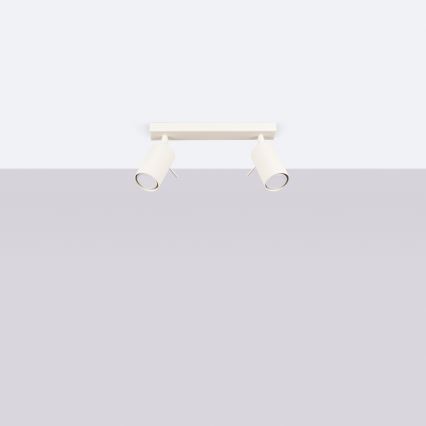 Spot svetlo RING 2xGU10/10W/230V krem