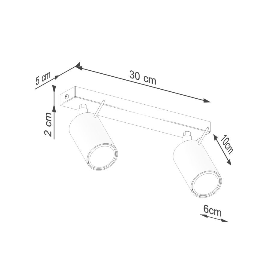 Spot svetlo RING 2xGU10/10W/230V krem