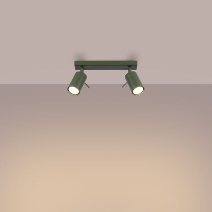 Spot svetlo RING 2xGU10/10W/230V zeleno