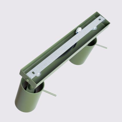 Spot svetlo RING 2xGU10/10W/230V zeleno