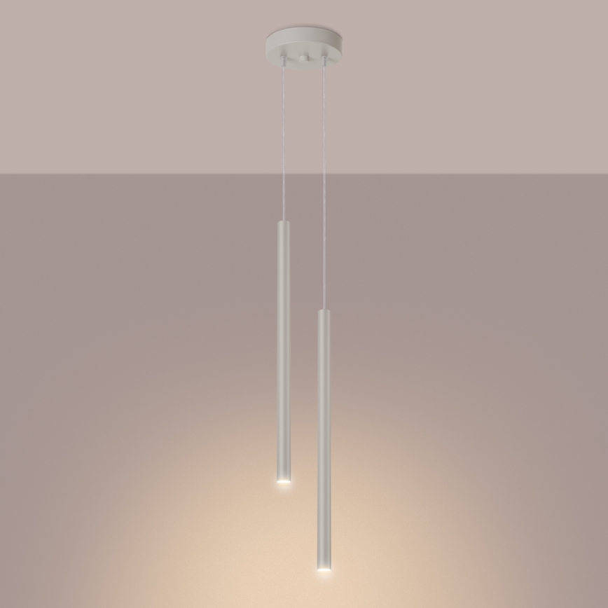 Luster na sajli PASTELO 2xG9/8W/230V krem