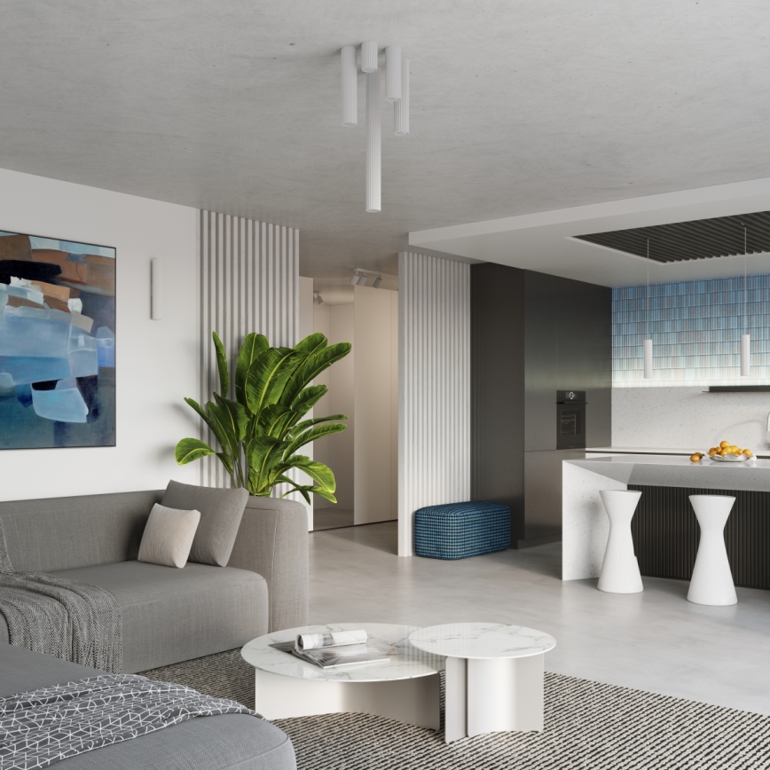 Spot svetlo KARBON 1xGU10/10W/230V 60 cm belo