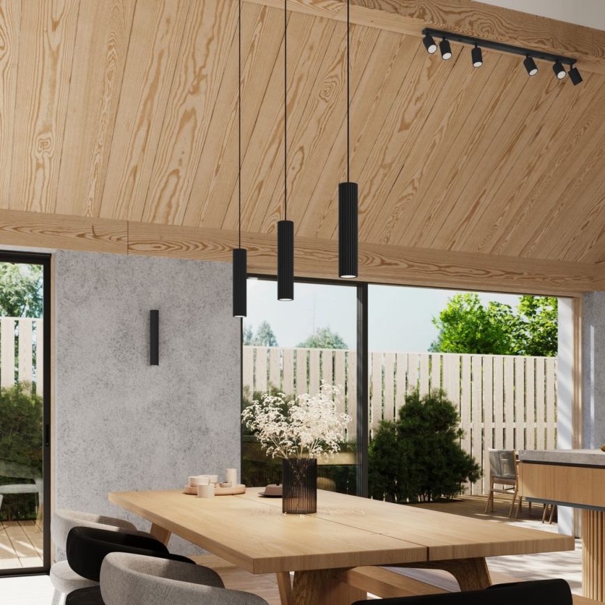 Plafonska svetiljka sa 6 spotova KARBON 6xGU10/10W/230V crna