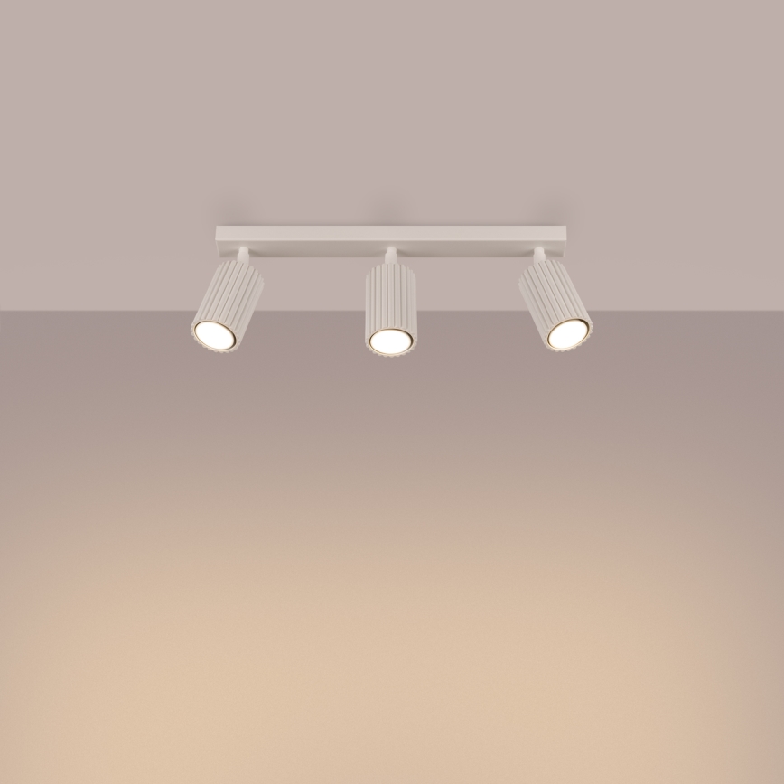 Spot svetiljka KARBON 3xGU10/10W/230V krem