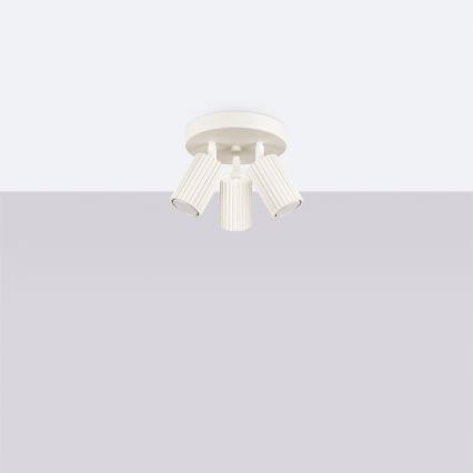 Stropno spot svetlo KARBON 3xGU10/10W/230V krem