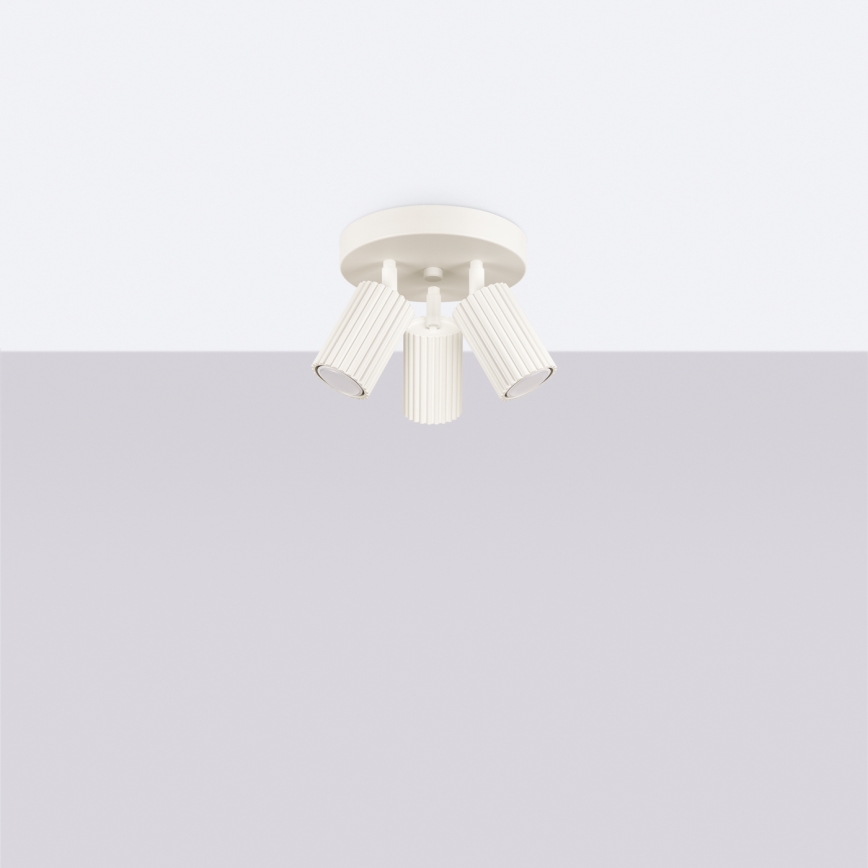 Stropno spot svetlo KARBON 3xGU10/10W/230V krem