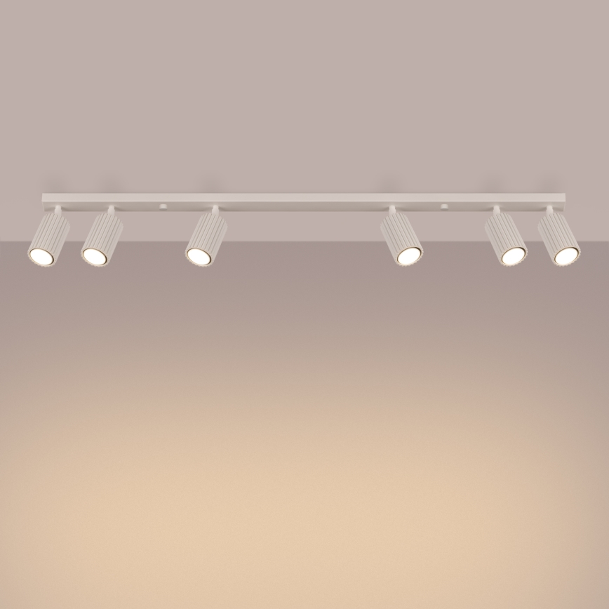 Spot svetiljka KARBON 6xGU10/10W/230V krem