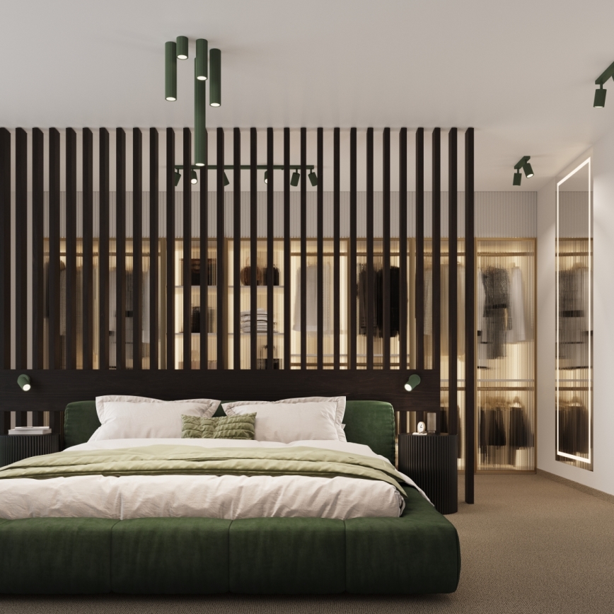 Spot svetiljka KARBON 1xGU10/10W/230V 60 cm zelena