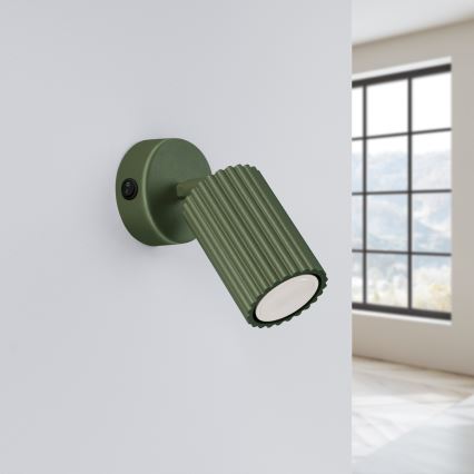 Zidna spot lampa KARBON 1xGU10/10W/230V zelena