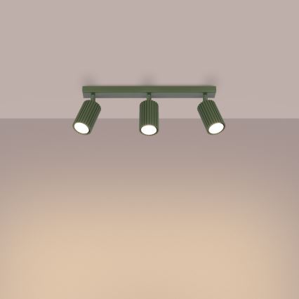 Spot svetlo KARBON 3xGU10/10W/230V zeleno