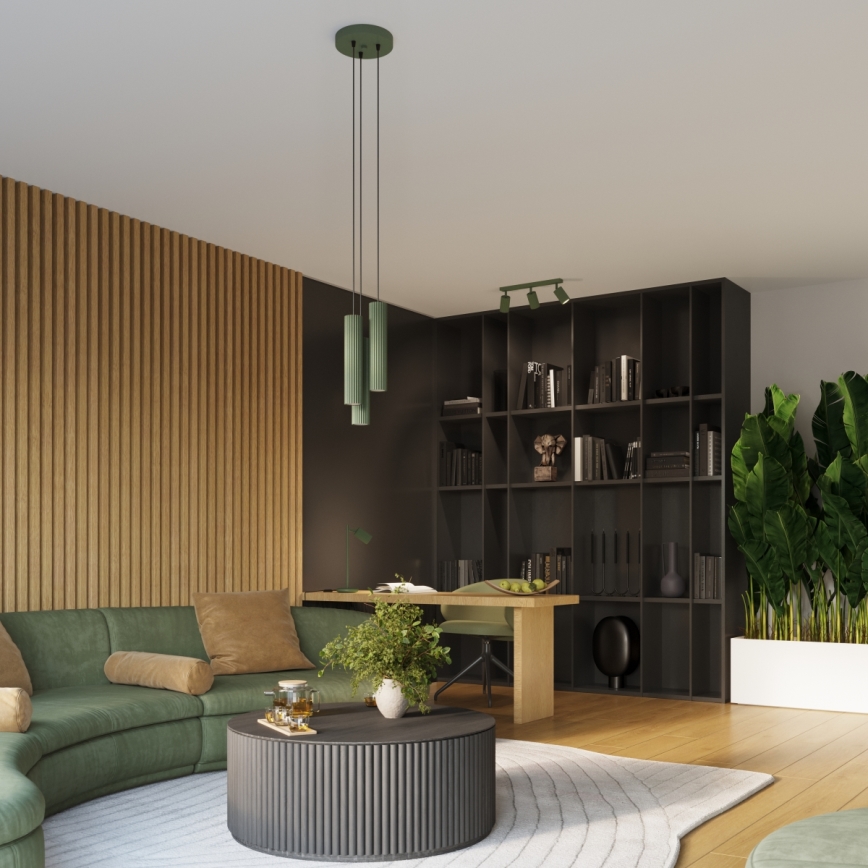 Spot svetlo KARBON 3xGU10/10W/230V zeleno