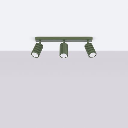 Spot svetlo KARBON 3xGU10/10W/230V zeleno
