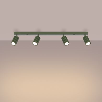 Spot svetiljka KARBON 4xGU10/10W/230V zelena