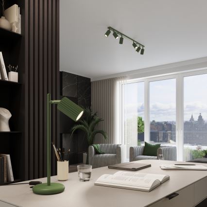 Spot svetiljka KARBON 6xGU10/10W/230V zelena