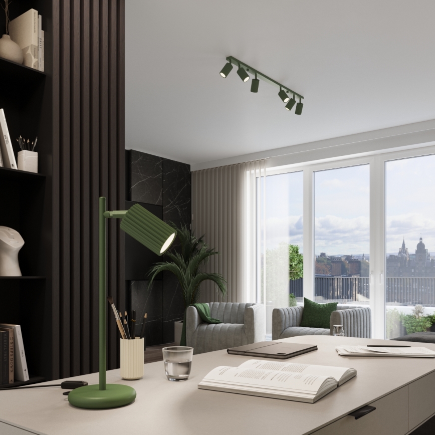 Spot svetiljka KARBON 6xGU10/10W/230V zelena