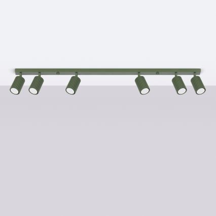 Spot svetiljka KARBON 6xGU10/10W/230V zelena