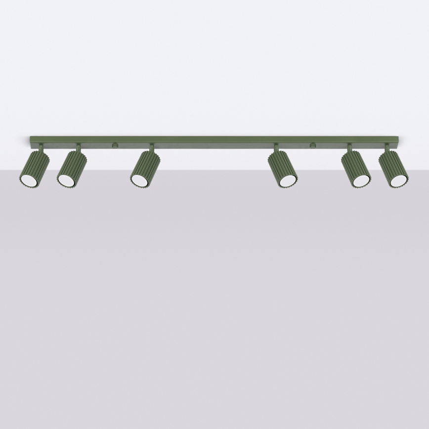 Spot svetiljka KARBON 6xGU10/10W/230V zelena