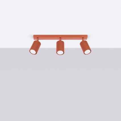 Ugradna spot svetiljka KARBON 3xGU10/10W/230V narandžasta