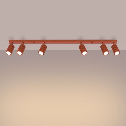 Spot svetiljka KARBON 6xGU10/10W/230V narandžasta