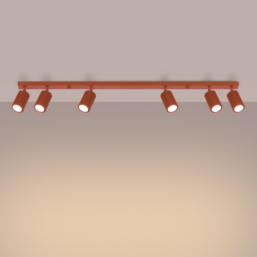 Spot svetiljka KARBON 6xGU10/10W/230V narandžasta