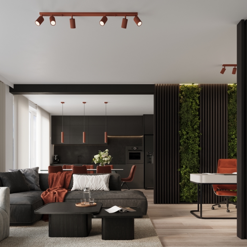 Spot svetiljka KARBON 6xGU10/10W/230V narandžasta