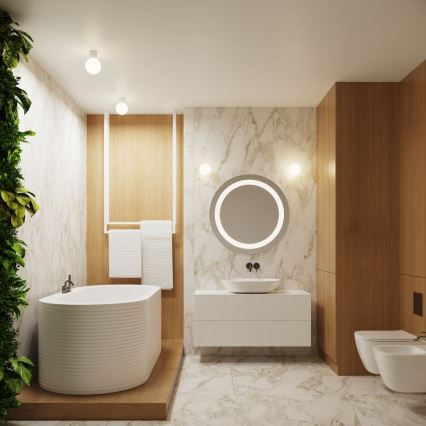 Kupatilsko plafonsko svetlo HALO 1xG9/8W/230V Ø 12 cm IP44 belo