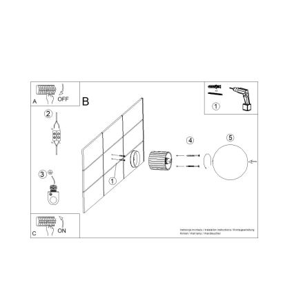 Kupatilsko zidno svetlo HALO 1xG9/8W/230V, prečnika 12 cm, IP44, narandžasto